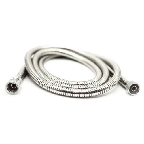 Fire Hydrant Spa stretchable chrome shower hose stainless steel, double interlock, E.P.D.M., solid brass handheld hose